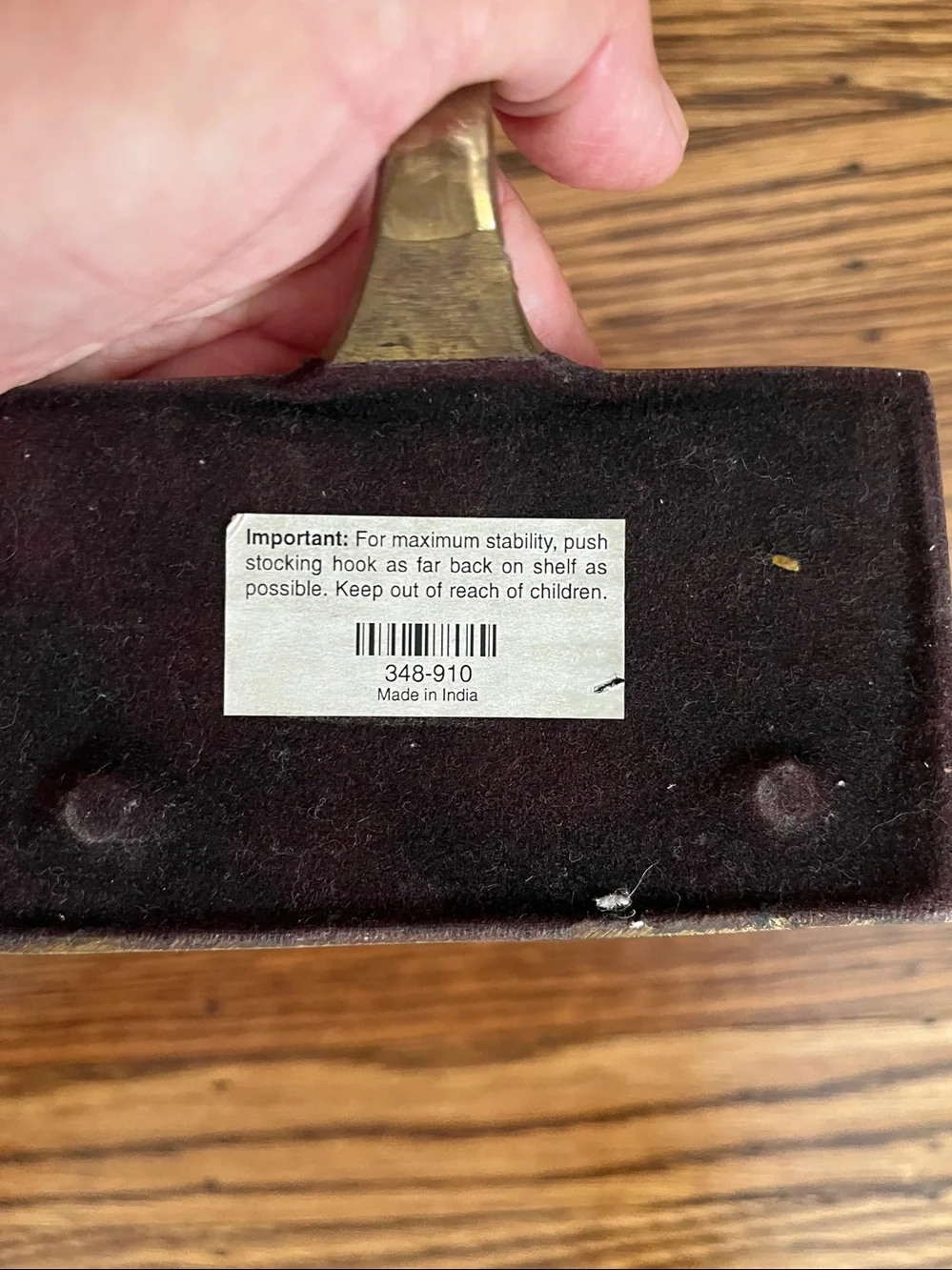 Vintage Pottery Barn Gold/Brass tone Stocking Mantel Hooks